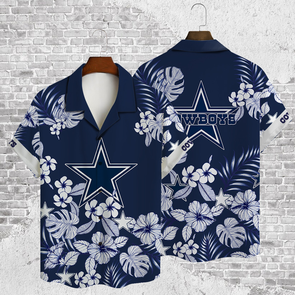 Dallas Cowboys White Floral NFL Football Team Hawaiian Shirt Dallas Cowboys White Floral NFL Football Team Hawaiian Shirt