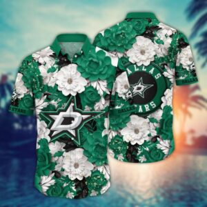 Dallas Stars Floral Luxe Hawaiian Shirt