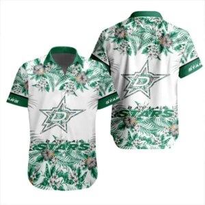 Dallas Stars Floral Paradise Hawaiian Shirt