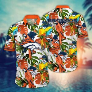 Denver Broncos Colorful Flowers NFL Football Team Hawaiian Shirt