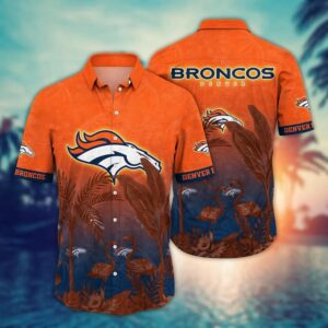 Denver Broncos Flamingo NFL Football Team Hawaiian Shirt