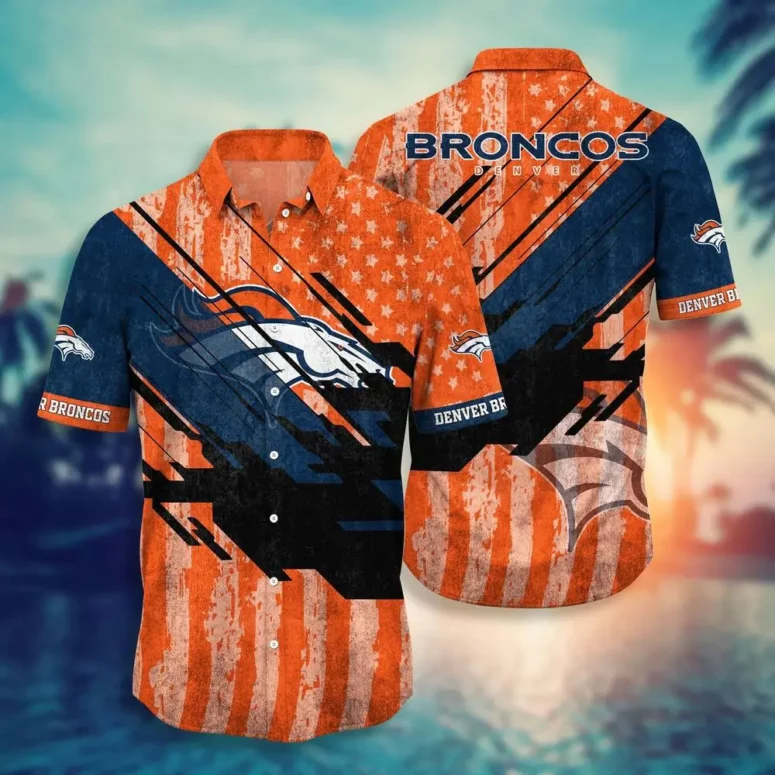 Denver Broncos Patriot Pride Hawaiian Shirt Denver Broncos Patriot Pride Hawaiian Shirt
