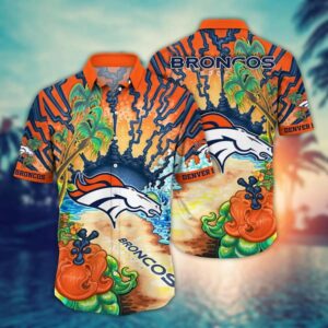 Denver Broncos Seashore NFL Football Team Hawaiian Shirt