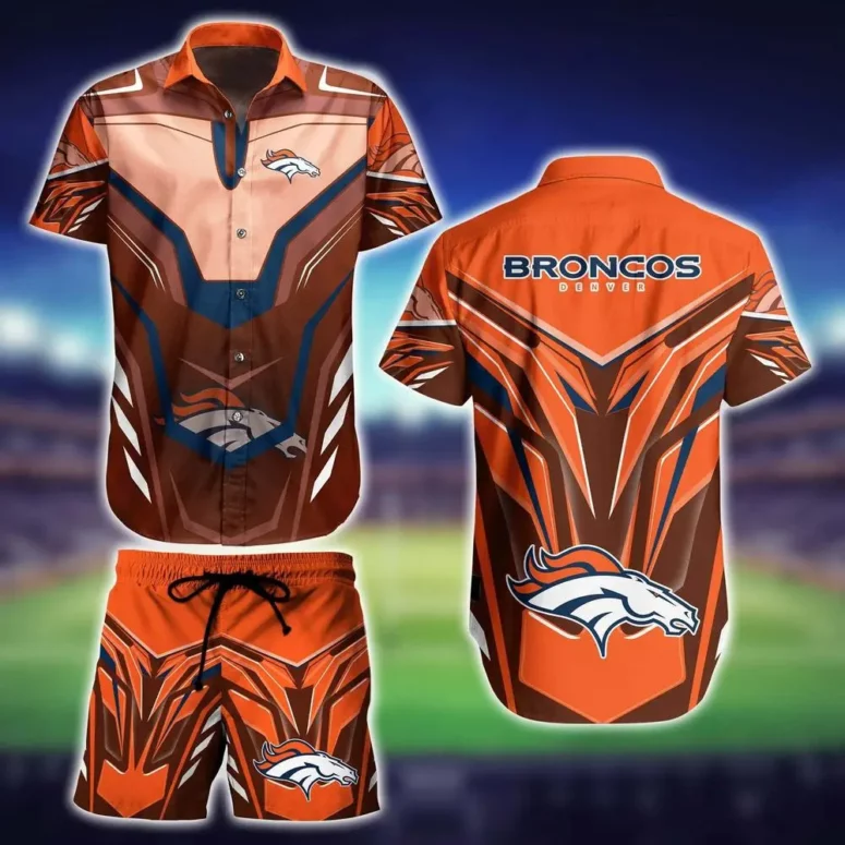 Denver Broncos Thunder Strike Hawaiian Shirt Denver Broncos Thunder Strike Hawaiian Shirt