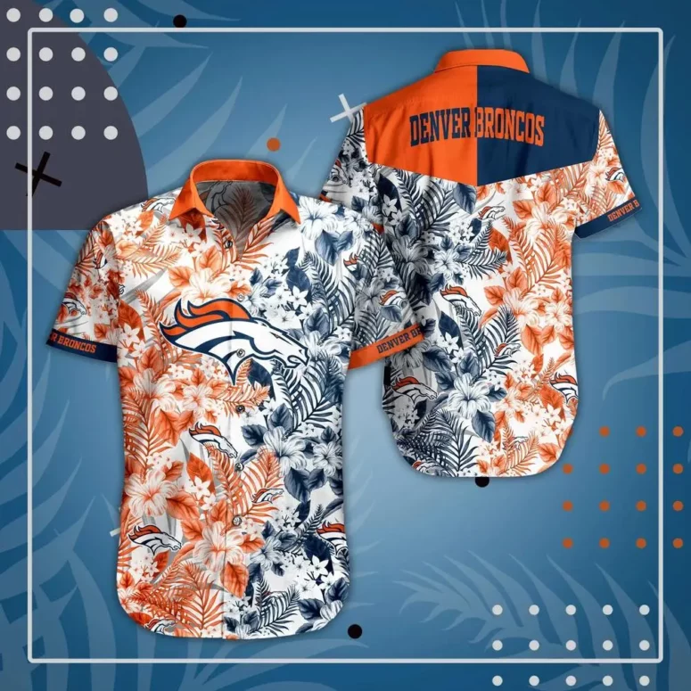 Denver Broncos Tropical Flora Spirit Hawaiian Shirt Denver Broncos Tropical Flora Spirit Hawaiian Shirt