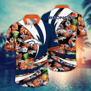 Denver Broncos Tropical Nature NFL Football Team Hawaiian Shirt