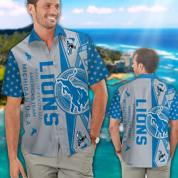 Detroit Lions America's Team NFL Football Team Hawaiian Shirt Detroit Lions America's Team NFL Football Team Hawaiian Shirt