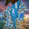 Detroit Lions Blue Grey NFL Football Team Hawaiian Shirt
