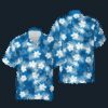 Detroit Lions Blue White Flower NFL Football Team Hawaiian Shirt