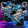 Detroit Lions Geometric NFL Football Team Hawaiian Shirt