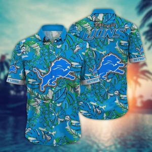 Detroit Lions Midsummer NFL Football Team Hawaiian Shirt