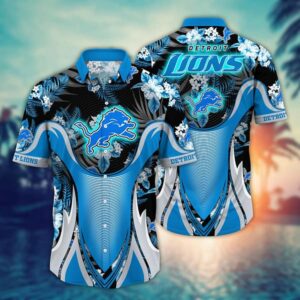 Detroit Lions Sunbathe NFL Football Team Hawaiian Shirt