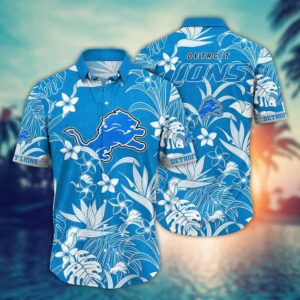 Detroit Lions Tropical Season NFL Football Team Hawaiian Shirt