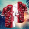 Detroit Red Wings Blooming Flowers Hawaiian Shirt