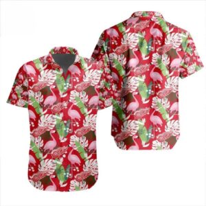 Detroit Red Wings Flamingo Paradise Hawaiian Shirt