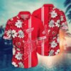 Detroit Red Wings Floral Stripes Hawaiian Shirt