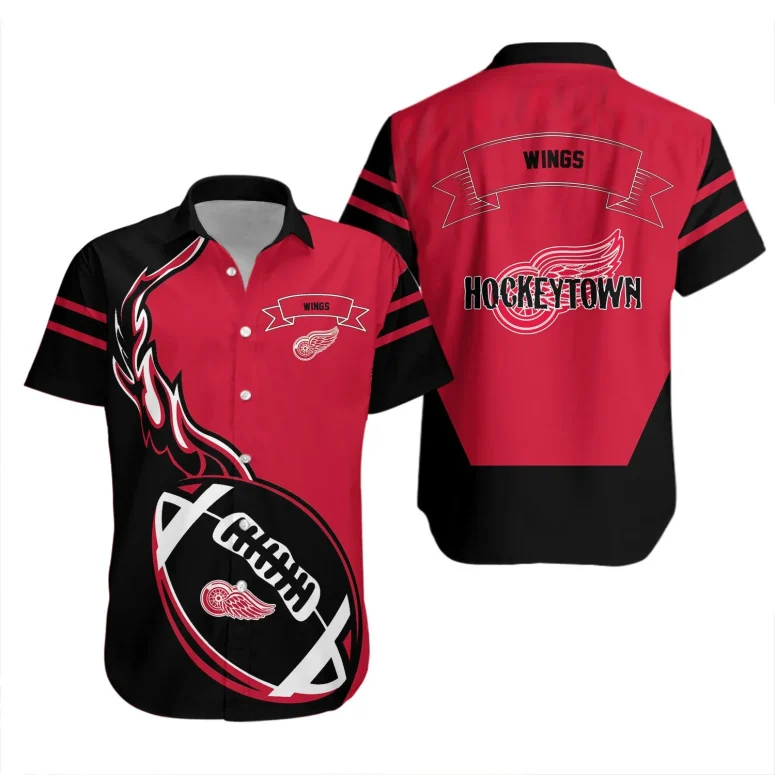 Detroit Red Wings Hockeytown Passion Hawaiian Shirt Detroit Red Wings Hockeytown Passion Hawaiian Shirt