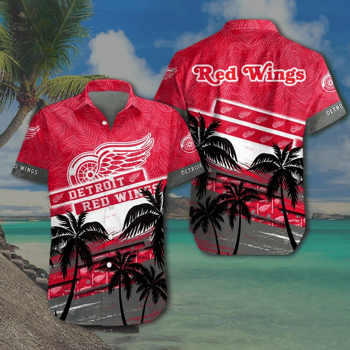 Detroit Red Wings Palm Beach Vibes Hawaiian Shirt Detroit Red Wings Palm Beach Vibes Hawaiian Shirt
