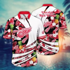Detroit Red Wings Pineapple Paradise Hawaiian Shirt