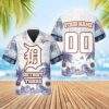 Detroit Tigers Classic Palms Personalized Name Number Hawaiian Shirt