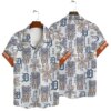 Detroit Tigers Tiki Floral Hawaiian Shirt