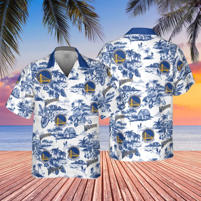 Golden State Warriors Sunset Paradise Hawaiian Shirt Golden State Warriors Sunset Paradise Hawaiian Shirt