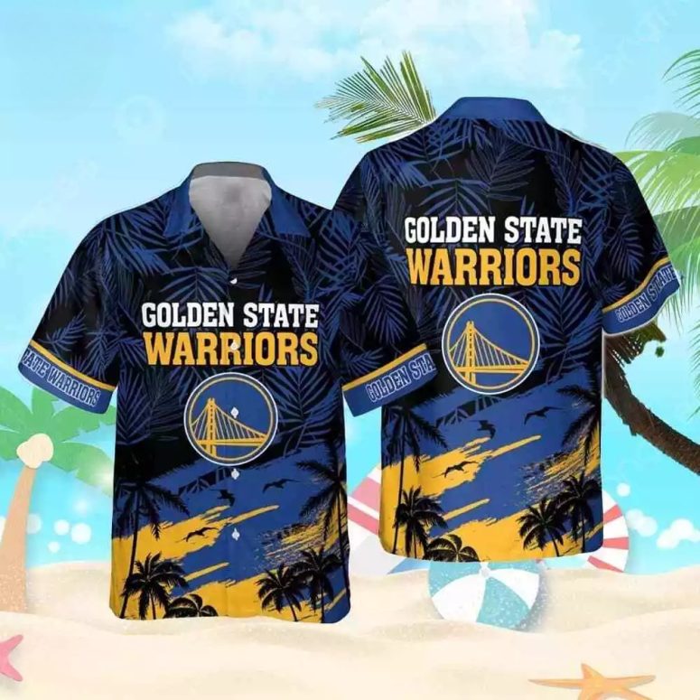 Golden State Warriors Tropical Nightfall Hawaiian Shirt Golden State Warriors Tropical Nightfall Hawaiian Shirt