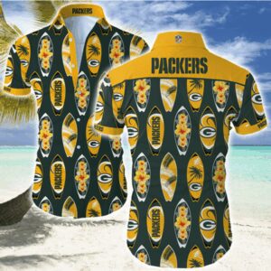 Green Bay Packers Boat NFL Football Team Hawaiian Shirt