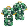 Green Bay Packers Coconut Leaves and Skulls NFL Football Team Hawaiian Shirt