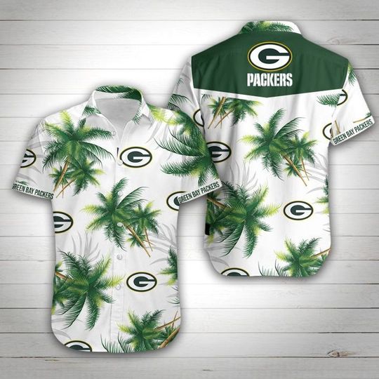 Green Bay Packers Coconut Trees NFL Football Team Hawaiian Shirt Green Bay Packers Coconut Trees NFL Football Team Hawaiian Shirt