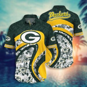 Green Bay Packers Curve NFL Football Team Hawaiian Shirt