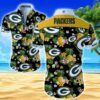 Green Bay Packers Floral NFL Football Team Hawaiian Shirt
