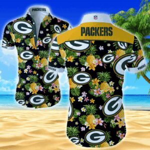 Green Bay Packers Floral NFL Football Team Hawaiian Shirt