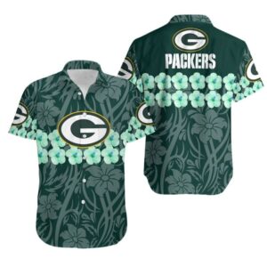 Green Bay Packers Flower Chain NFL Football Team Hawaiian Shirt