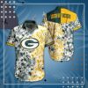 Green Bay Packers Flower Pattern NFL Football Team Hawaiian Shirt