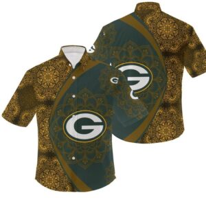 Green Bay Packers Graphic NFL Football Team Hawaiian Shirt