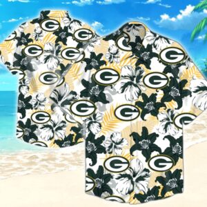 Green Bay Packers Hibiscus NFL Football Team Hawaiian Shirt