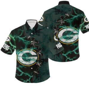 Green Bay Packers Lightning NFL Football Team Hawaiian Shirt
