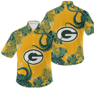 Green Bay Packers Octopus NFL Football Team Hawaiian Shirt