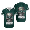 Green Bay Packers Sugar Skull NFL Football Team Hawaiian Shirt