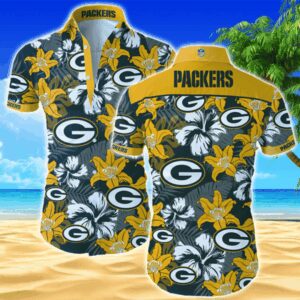 Green Bay Packers Tropical NFL Football Team Hawaiian Shirt
