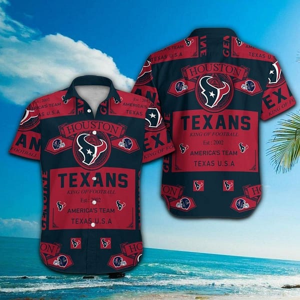 Houston Texans Est 2002 NFL Football Team Hawaiian Shirt Houston Texans Est 2002 NFL Football Team Hawaiian Shirt