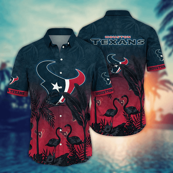 Houston Texans Flamingo NFL Football Team Hawaiian Shirt Houston Texans Flamingo NFL Football Team Hawaiian Shirt