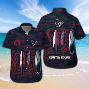 Houston Texans Surfing NFL Football Team Hawaiian Shirt