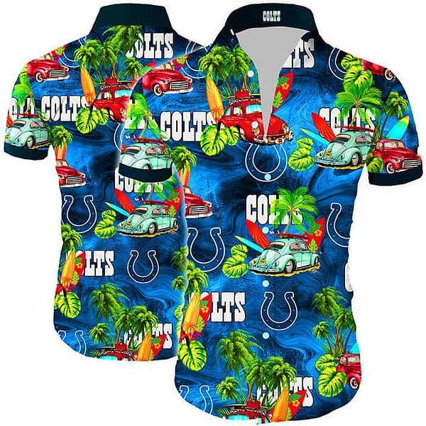 Indianapolis Colts Colorful Nature NFL Football Team Hawaiian Shirt Indianapolis Colts Colorful Nature NFL Football Team Hawaiian Shirt