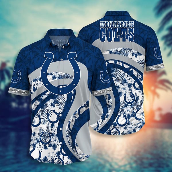 Indianapolis Colts Curve NFL Football Team Hawaiian Shirt Indianapolis Colts Curve NFL Football Team Hawaiian Shirt