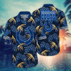 Indianapolis Colts Leaves NFL Football Team Hawaiian Shirt