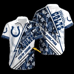 Indianapolis Colts Midnight Stripes Hawaiian Shirt