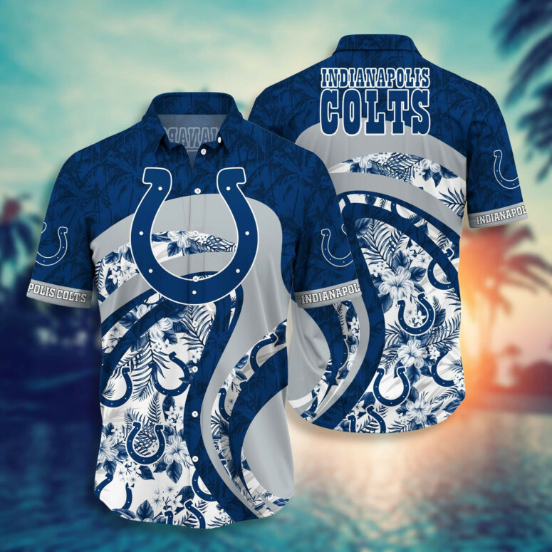 Indianapolis Colts Ocean Clash Hawaiian Shirt Indianapolis Colts Ocean Clash Hawaiian Shirt