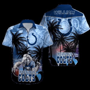 Indianapolis Colts Royal Blue Aloha Shirt
